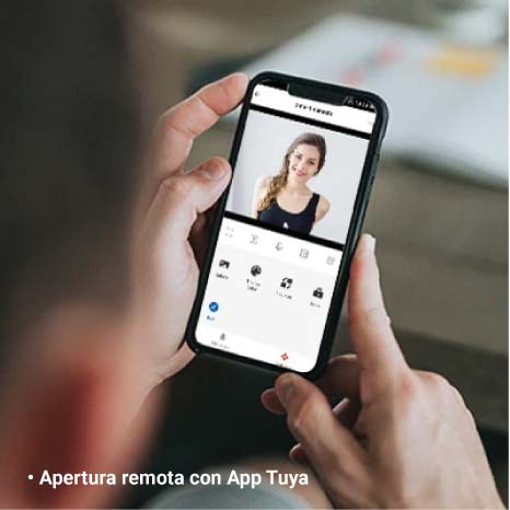 Portero facial apertura con app desde mobile
